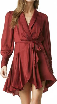 Tart Collections Glenna Poly Silk Dress In Cabernet
