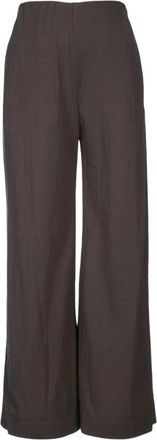 Harris Wharf London Flared Broeken Rayon - Dames - Wijde Broeken - Grijs - M - Rayon - Broeken