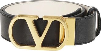 Valentino Garavani VLogo Signature 40 Riem - Dames - Riemen - Zwart - 75 CM - Leer - Accessoires