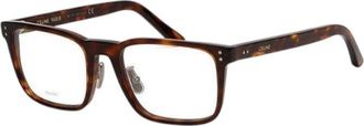 Celine Tortoiseshell Acetate Square Eyeglasses - Brown