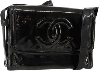 Chanel Pre-owned Cross Body Bags, female, Black, Size: ONE SIZE Pre-owned Coated Canvas Cross Body Bag