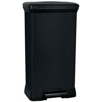 Curver Curver - Deco bin 50L Cestino per pedali, 39 x 29 x 73 cm, nero (187178)