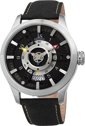 Joshua & Sons Quartz Black Dial Ladies Watch JX150SSB