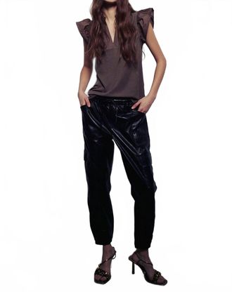 M&eacute;lissa Nepton Kansas Cap Sleeve Top In Dark Khaki