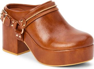 Matisse Footwear Sawyer Block Heel Platform Clog in Cognac at Nordstrom, Size 10