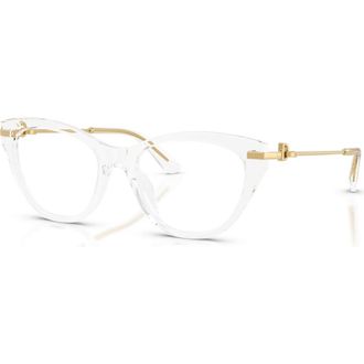 Dolce & Gabbana 51mm Butterfly optical glasses in Transparent at Nordstrom