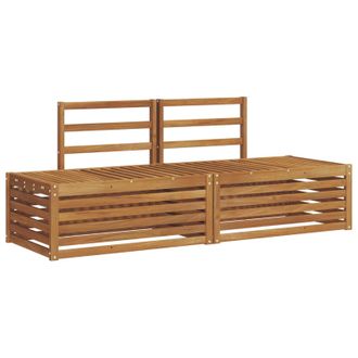 vidaXL Conjunto De Sof&aacute;s De Exterior 2 Pieza Natural Vidaxl