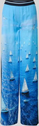 Marc Cain Wide Fit Stoffhose aus reinem Lyocell in Sky, Gr&ouml;&szlig;e 34