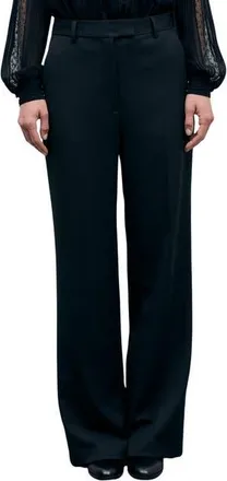 Gerard Darel High Waisted Wide Leg Trousers in Black at Nordstrom, Size 14