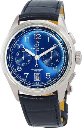 Breitling Pre-owned Breitling Premier B01 Chronograph 42 Automatic Blue Dial Mens Watch AB0145171C1P2