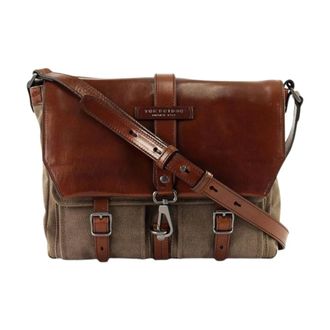 The Bridge Cross Body Bags, female, Brown, Size: ONE SIZE Brown Leather Business Messenger Bag