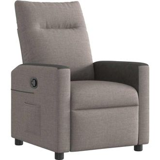 vidaXL Sill&oacute;n Reclinable De Tela Gris Taupe Vidaxl