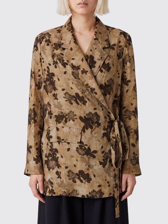 Uma Wang Floral Print Viscose and Cupro Robe Jacket