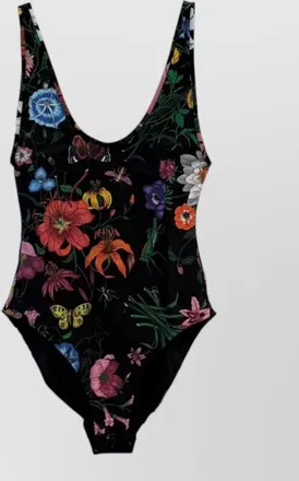 Gucci floral-print sleeveless scoop-neck swimsuit