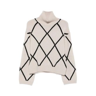 Allude Dames, Truien, Beige, Maat: XS Wol