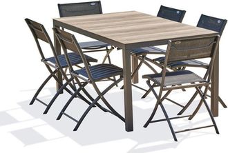 DCB Garden Boston - Conjunto De Comedor De Jard&iacute;n 6 Plazas De Aluminio Dcb Garden