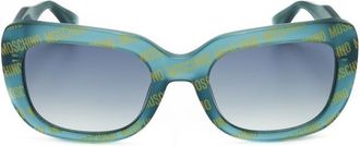 Moschino Ladies Green Square Sunglasses MOS132/S-1