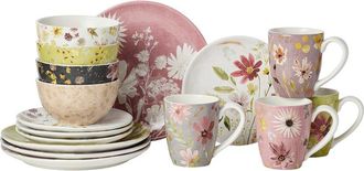 Certified International Wildflowers 16Pc Dinnerware Set, Service For 4