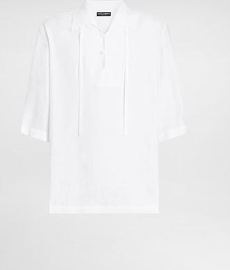 Dolce & Gabbana Camicia - Man Shirts White Linen 43