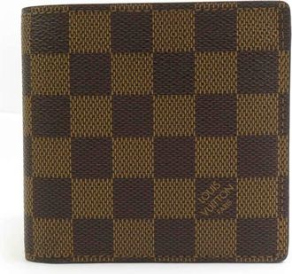Louis Vuitton Brown Damier Canvas Damier Canvas Wallet (Bi-Fold) (Pre-Owned)