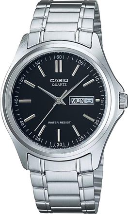 Casio Mens Black Dial Analog Watch with Stainless Steel Bracelet - MTP-1239D-1A