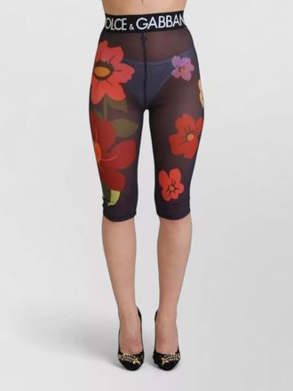 Dolce & Gabbana floral-print knee-length leggings