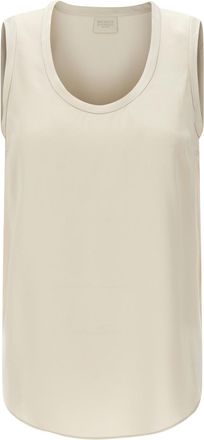 Brunello Cucinelli Beige Silk top