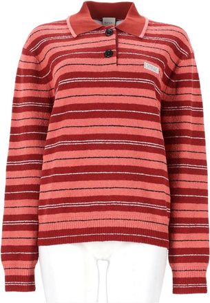 Paul Smith Textured Stripe Knit Top With Classic Polo Collar