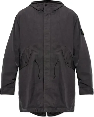Stone Island Parka met capuchon - Heren - Mantels - Grijs - Maat: XL Polyamide