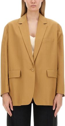 Max Mara Mustard Notched Lapel Blazer