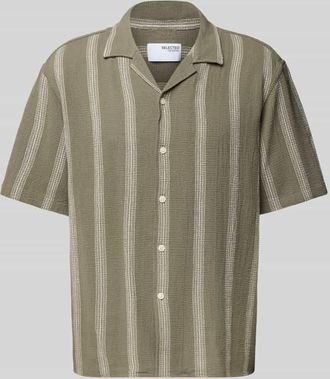 Selected Freizeithemd mit Knopfleiste in Oliv, Gr&ouml;&szlig;e XL