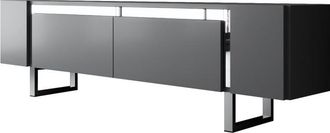 Asir Group LLC Mobili TV, tavolo TV, credenza bassa Stand Antracite Argento