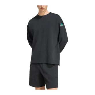adidas Equipment Waffle Long Sleeve Tee - Heren - Sportshirts - Zwart - S - Polyester - Fitness