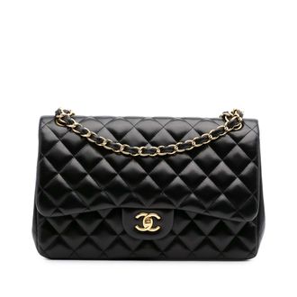 Chanel Pre-owned Womens Classic Flap Shoulder Bag - Black Leather - One Size