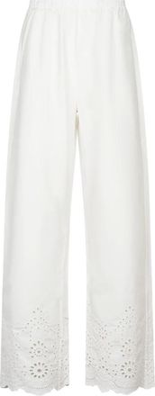 MC2 Saint Barth Wide Trousers, female, White, Size: L Inez Sangallo Trousers