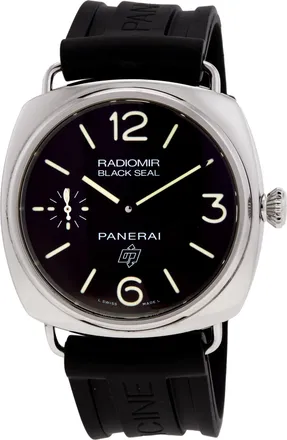 Officine Panerai Pre-owned Panerai Radiomir Hand Wind Chronometer Black Dial Mens Watch PAM00380