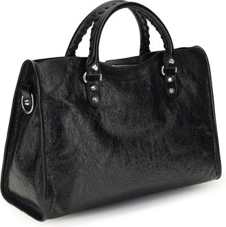 Balenciaga Womens Handbag Le City Black Lambskin Shoulder Bags