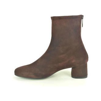 Pedro Miralles Bordo su&egrave;de enkellaarsjes met hak 4cm - Dames - Schoenen - Bruin - Maat: 38 EU Su&egrave;de