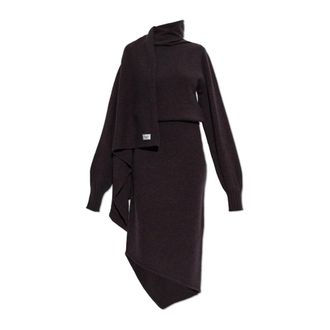 The Attico Dames, Jurken, Bruin, Maat: XS Wol