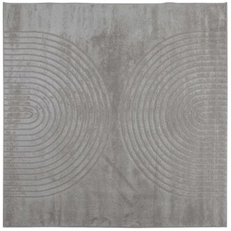 vidaXL Alfombras De &Aacute;rea Cuadrado Galati Gris 120 X 120 Cm Poli&eacute;ster Vidaxl