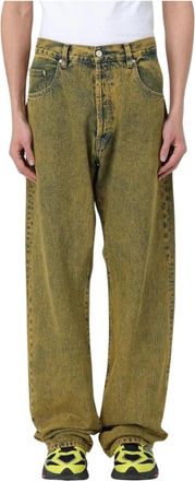 Aries Stijlvolle Denim Jeans voor dagelijks gebruik - Heren - Loose Fit Jeans - Groen - W33 - Denim - Jeans