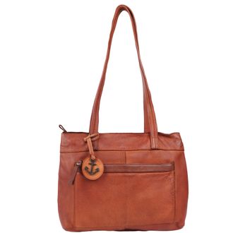 Harbour 2nd Shopper HARBOUR 2ND Zea, Damen, Gr. B/H/T: 33cm x 22cm x 12cm, braun (cognac), Rindsleder, Taschen Shopper, Damen Henkeltasche, Schultertasche, Handta