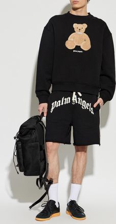 Palm Angels Sweatshirt With A Distinctive Teddy Bear Motif, Mens, Black