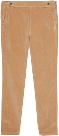 Liu Jo Gingerly Velvet Broek - Dames - Slim Fit Broeken - Beige - W32 - Katoen - Broeken