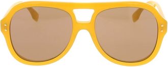 Fendi Accessoires, unisex, Geel, ONE Size, Zonnebril