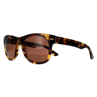 Serengeti Eyewear Square Unisex Shiny Tortoise Havana Mineral Polarized 555nm Green Foyt Large - Brown - One Size