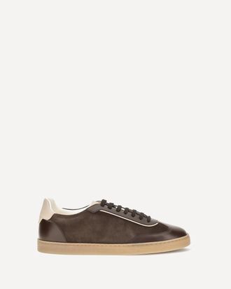 Brunello Cucinelli Leather Sneakers with suede details Male 44