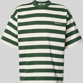 Woodbird Relaxed Fit T-Shirt mit Logo-Stitching Modell Beam in Dunkelgruen, Gr&ouml;&szlig;e XXL