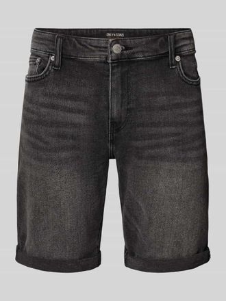 Only & Sons Regular Fit Jeansshorts aus Baumwoll-Mix Modell PLY in Black, Gr&ouml;&szlig;e XXL