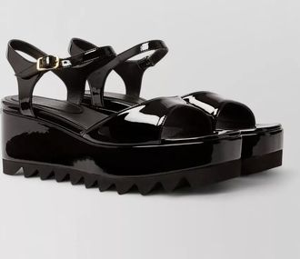 Stella McCartney platform sandals nylon ankle strap silk upper